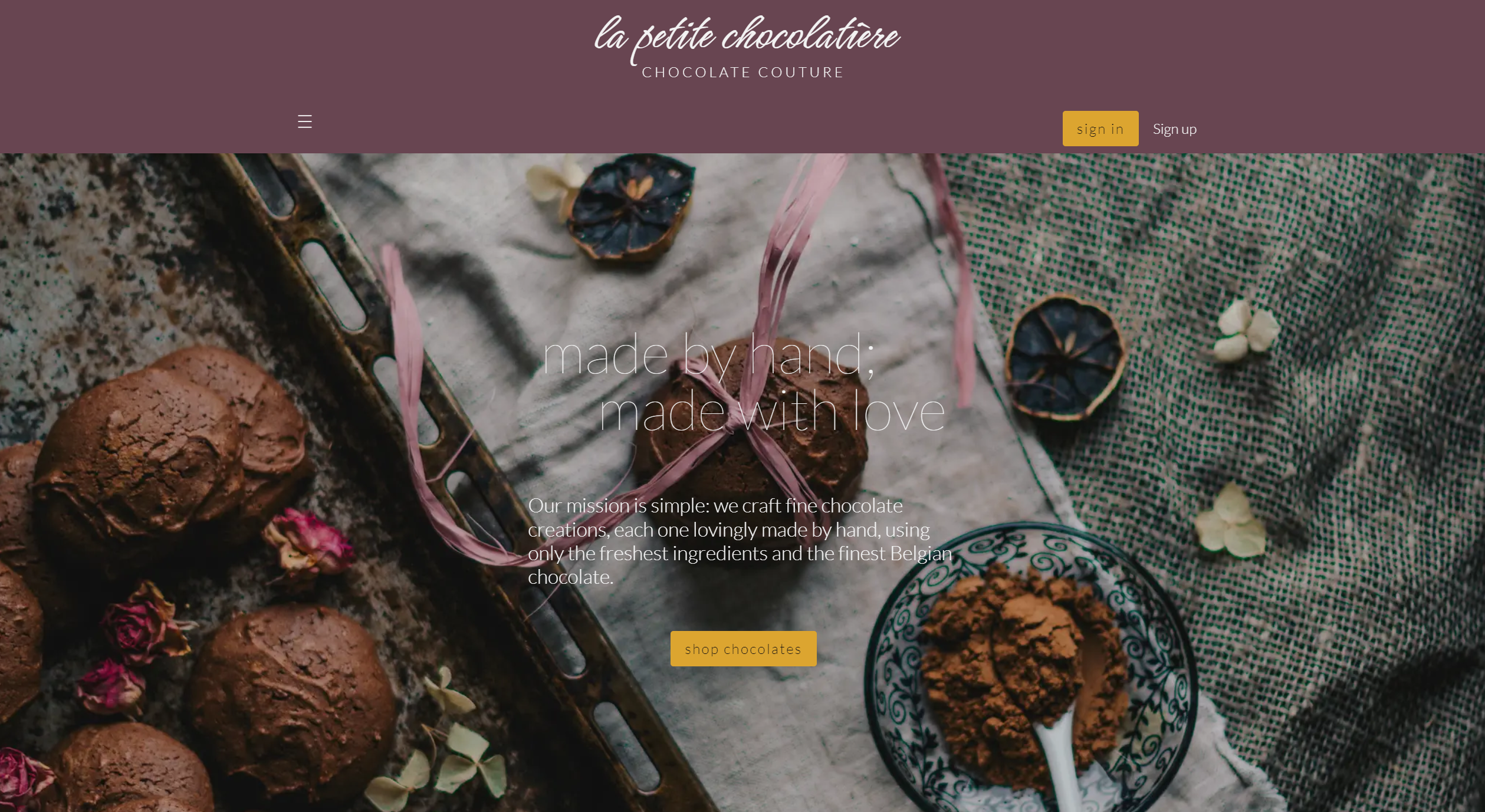 An image of the website which showcases HTML and CSS